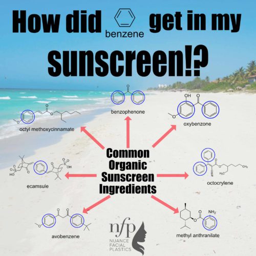 sunscreen benzene